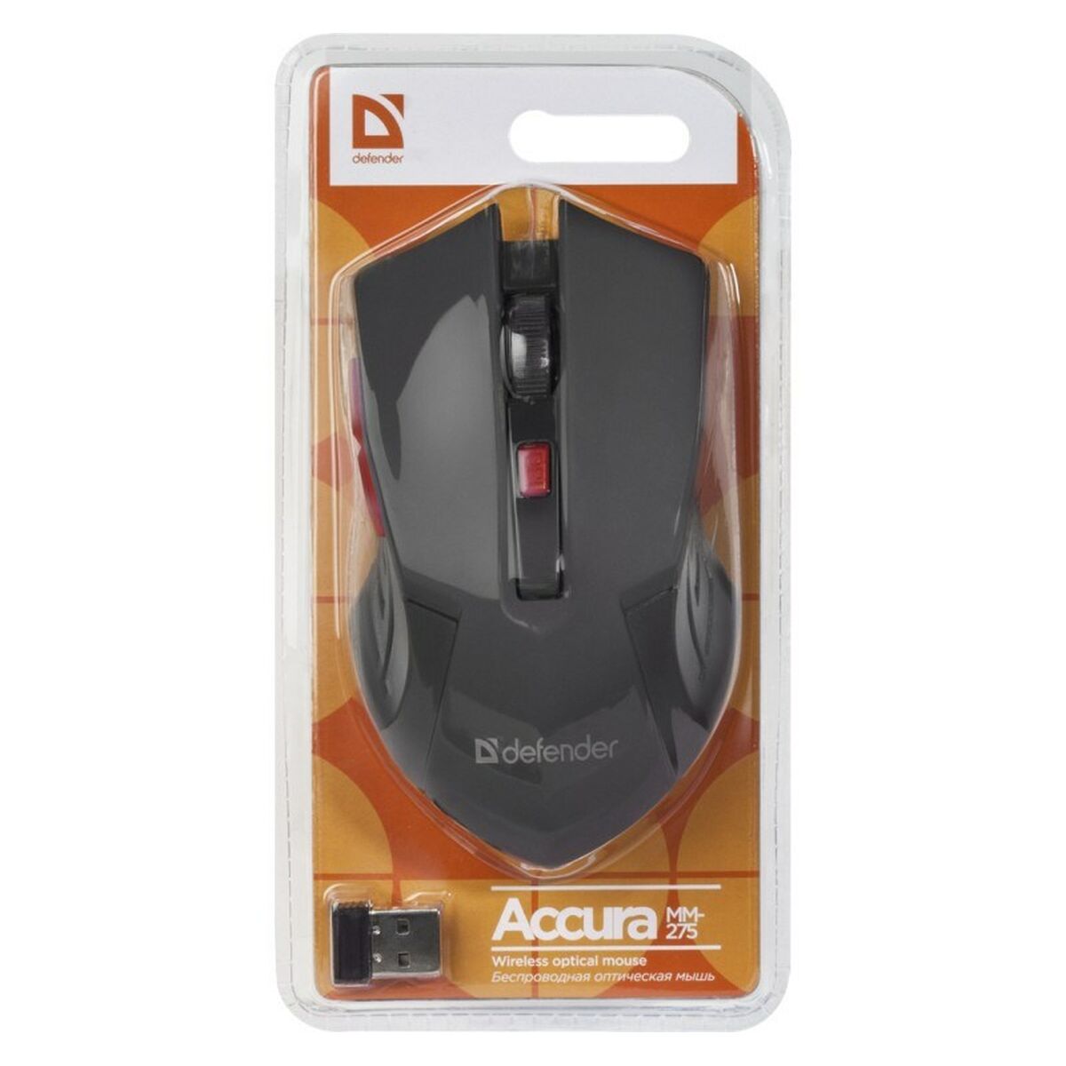 Mouse Optic Defender ACCURA MM-275 Negru/Roșu